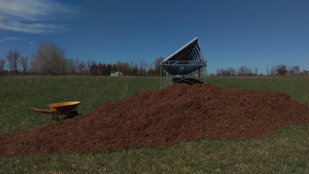 Making slow progress. This might not look like a lot of mulch, but I assure you it is.